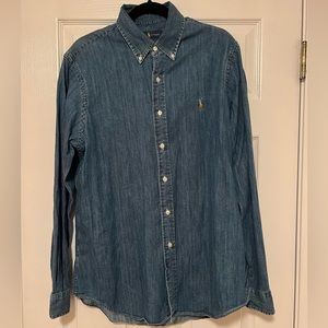 Polo by Ralph Lauren button up shirt. Size: L / Brand: Polo / Color: Denim